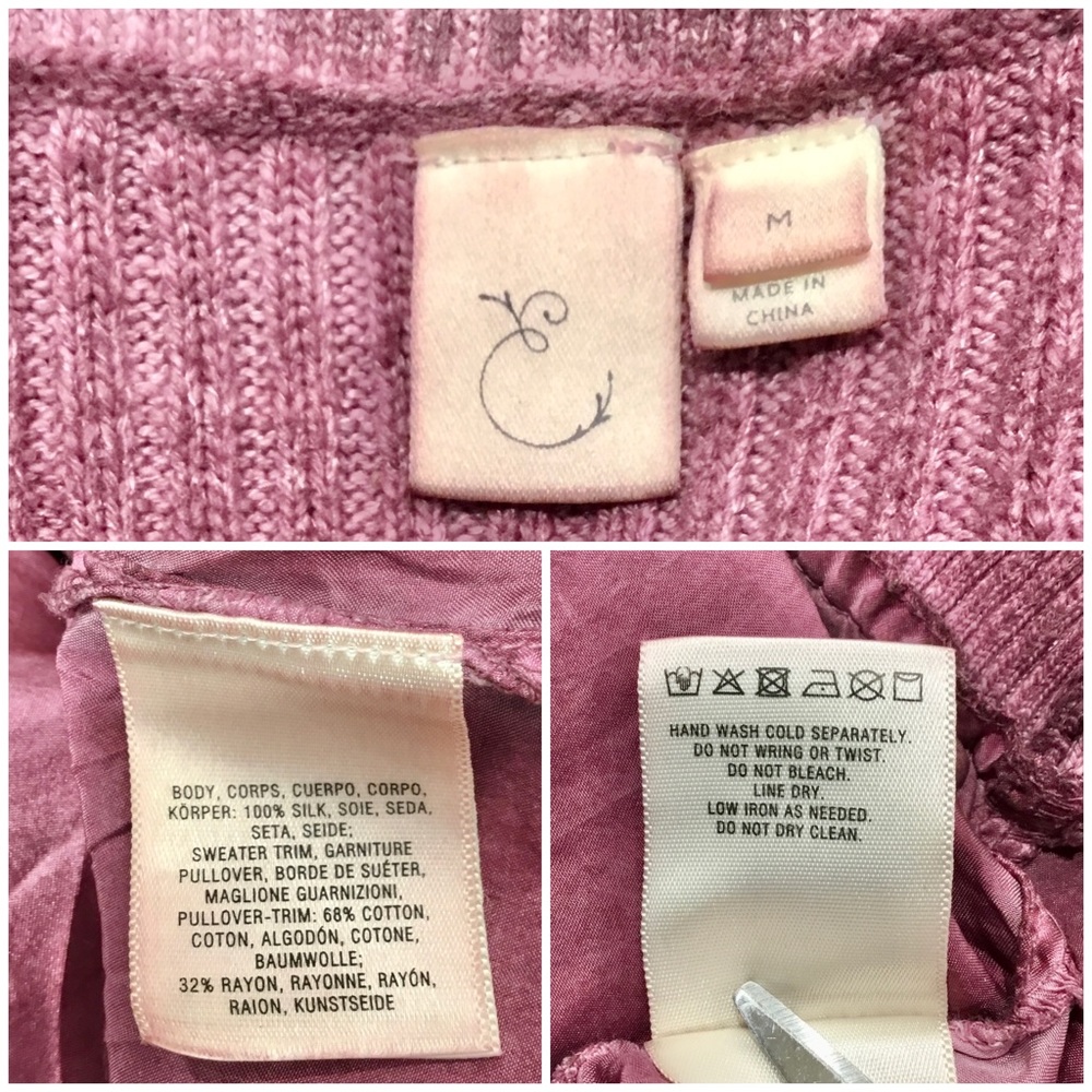 Anthropologie Purple Eloise Silk and Sweater Dress - Picture 9 of 10